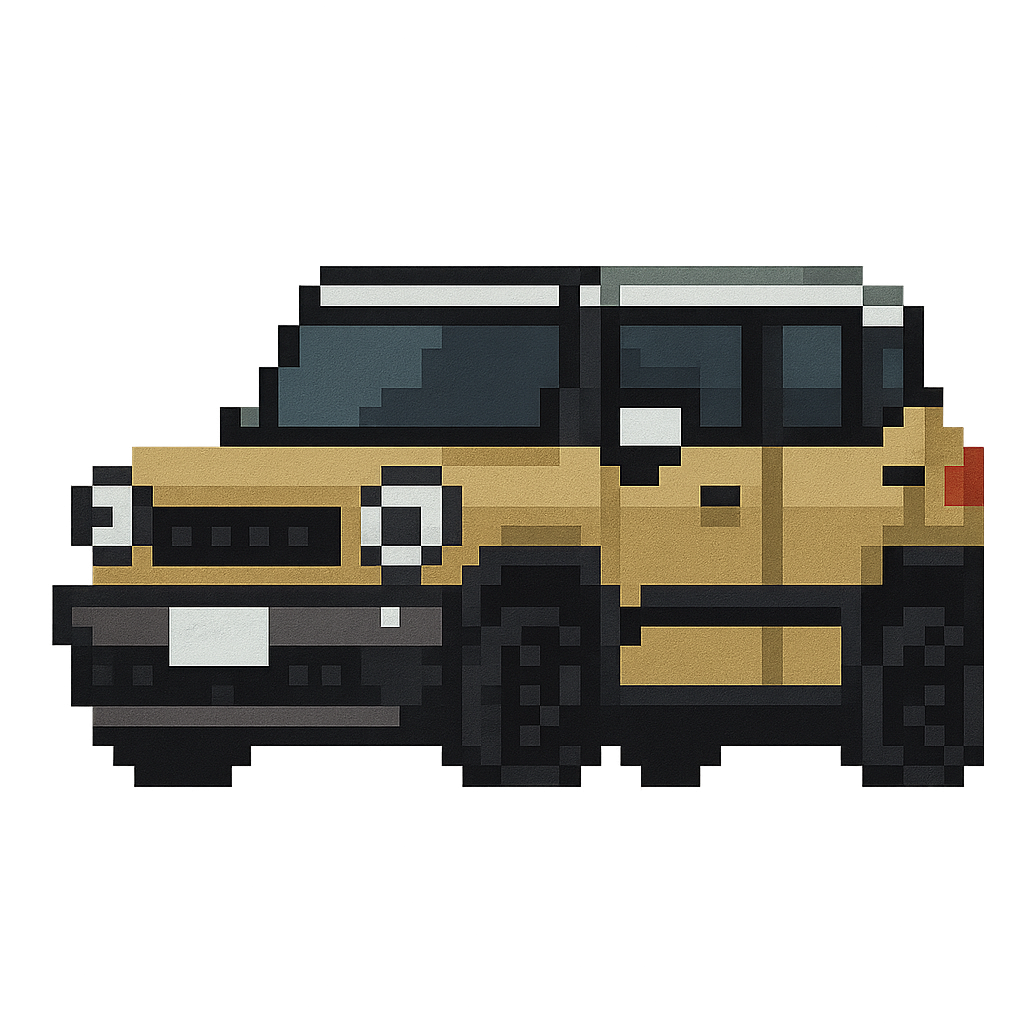 車のピクセルアート